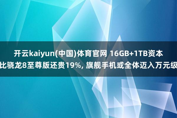 开云kaiyun(中国)体育官网 16GB+1TB资本比骁龙8至尊版还贵19%， 旗舰手机或全体迈入万元级