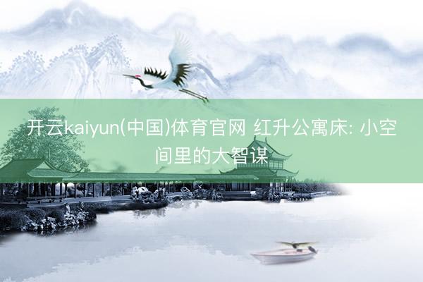开云kaiyun(中国)体育官网 红升公寓床: 小空间里的大智谋